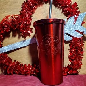 NWT Starbucks Metalic Red Starbucks Tumbler